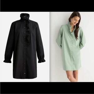 J Crew Cottage shirt dress. Black. Size 8.